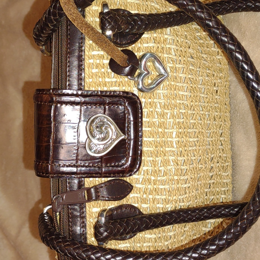 VINTAGE💜 BRIGHTON Woven Jute Handbag - Picture 6 of 16